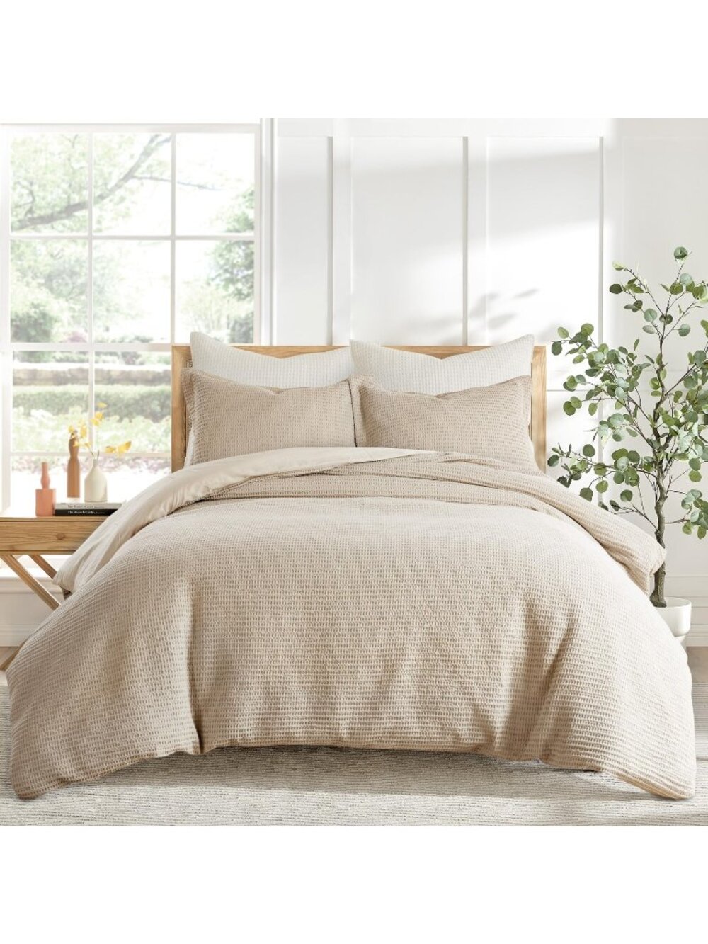 Levtex Home Cloud Waffle Full / Queen Comforter Set  $410 MSRP (